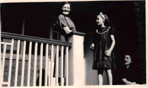 Granny, nanny and my mom on the porch in Weston