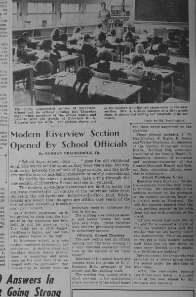 Riverview welcomed in 1962; to close in 2016. Photo of article courtesy of Rohinton Ghandi.