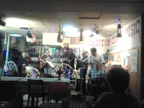 Bob Comeau, Bobby Hill, Steve Comtois, Jeannie Arsenault, Bill Bland and Bob Fuller performing at the Wheel in July 2012